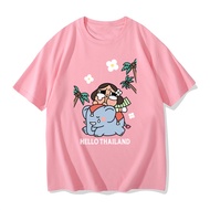 Cute Pop Mart Crybaby Hello Thailand Print Tshirt Monster Tears T-shirt Unisex Women Girls Casual Co