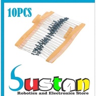 3K Ohm Resistor 10Pcs 3Kilo Ohm 1/4 Watt 0.25 Metal Film 1% Tolerant Bust4N7
