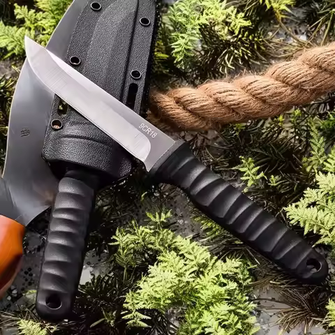 5Cr15Mov Stainless Steel Meat Cleaver Sharp Boning Knife Fishing Accessories Knife with Holster Mult