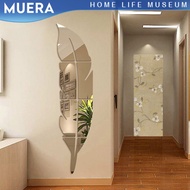 Mirror Sticker Feather Decoration Three-Dimensional Acrylic Mirror Stickers Hallway Bathroom Decoration