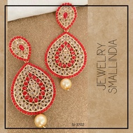 {**ส่งฟรี**} SMALL INDIA ✨💠 Copper Alloy Gold Plated Earrings For Women ต่างหู ✨💠 Women Jewelry