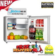 Midea Silver Stainless Steel MS-50 44L Mini Bar Fridge For Home &amp; Office