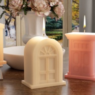 Thickened House Scented Candle Soap Resin Mold diy European style plaster castle house silicone mold