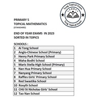 Hardcopy Primary 5 Topical Exam Paper Questions