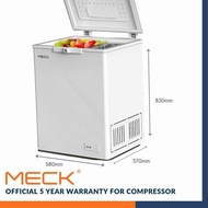 MECK Chest Freezer 150L Single Door MFZ-100R6