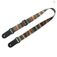 FLS Adjustable Ukulele Strap Soft Polyester Woven Printing Pattern Shoulder Belt with Hanging Rope for Ukulele