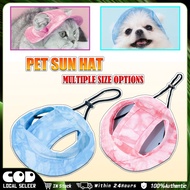 Pet Sun Visor Hat Pet Hat with Ear holes for Comfort Pet Sun Hat Adjustable Straps Sun Protection Pe