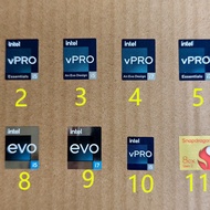 Sticker diy 12th Generation I5 I7 I9 VPRO EVO Notebook Desktop Label CPU Sticker