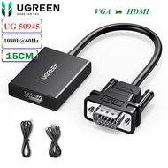 Cáp Chuyển VGA to HDMI Ugreen 50945 CM513 (VGA Male to HDMI FeMale +AUDIO 3.5mmFull HD1080p@60Hz)