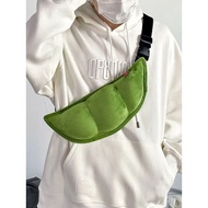 Unique Duck Neck Edamame Bag Pea Bag Funny Shoulder Bag 2023 Popular New Style Chest Bag Large Capac