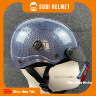 Nón bảo hiểm nhúng carbon S13  Mũ bảo hiểm nửa đầu chính hãng nhúng cacbon tem S13 đa dạng màu sắc c