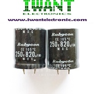 Sale 820Uf250V 820Uf 250V Elco 820Uf250V Elco 820Uf 250V 105' Rubycon Murah