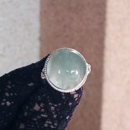 Size 55 Genuine Burmese Jade Ring 13.7 4 Mm 92.5 Pure Silver