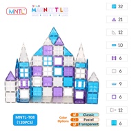 MNTL T08ICE (120Pcs) Colourful Magnetic Tiles