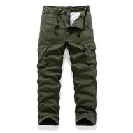 Men's pure cotton cargo pants man outdoor hiking sports leisure worker pant high quality casual trou