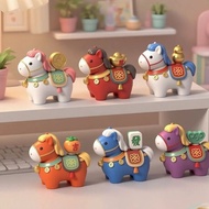 Year of the Horse, New Year, DIY Plaster Painting, Cute Chubby Horse Doll, Zodiac Horse Mascot, Luck