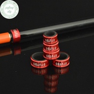 PUSKY 1pcs Aluminum Alloy Fishing Rod Anti-skid Stop Ring Pole Sleeve Metal Rod Clip O-shaped Ring F