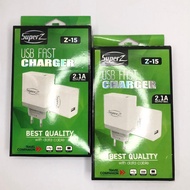 Travel Charger Super Z Z15 Micro Android - Support Android Charger Batok + Micro Cable