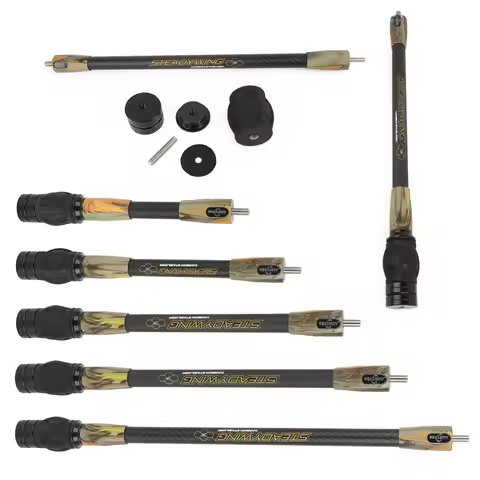 Archery Bow Stabilizer 3K Carbon Fibre Rod Stainless Steel Counterweight Bow Arrow Hunting Shooting
