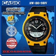 CASIO AW-80-9BV STANDARD ANALOG DIGITAL WATCH TELEMEMO 30 WORLD TIME WR50M AW-80