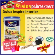 1L ICI DULUX ( Inspire Interior Smooth Sheen ) ( FREE 1.5" BRUSH ) Finish Paint Cat Dinding Dalam Rumah 室内水漆