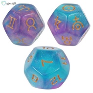 3PCS 12-Sided Astrological Dice, Divination, Astrology, Tarot Card Accessories, 12-Sided Dice, Dice Set