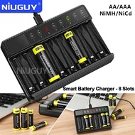 Intelligent Smart battery charger LED display 8-slot lithium battery charger for AA/AAA NiMH 1.5V 60
