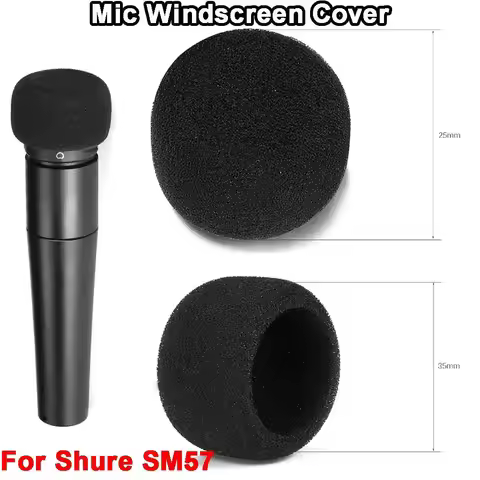 Replacement Mic Windscreen Cover Flocked Sponge Foam Windproof Microphone Cover Pop Filter Cover for