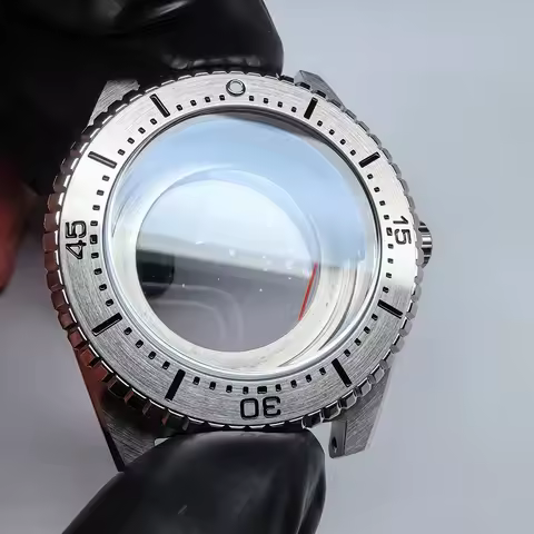 62MAS Case NH35 40mm Modified For Seiko Polish 316 Stainless Steel Saphire Crystal 28.5mm Transparen
