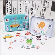 〔 Children's Teaching Aids E2K] Magnetic Spelling Words Letter Game Early Education Learning Iron Bo