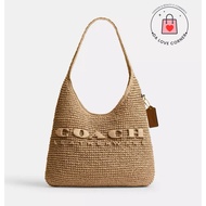 [💯Authentic]Coach Brooklyn 28 Straw Shoulder Bag - Brass/Natural