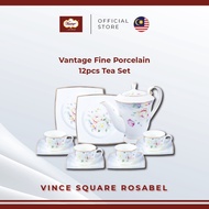 Vantage Vince Square Rosabel 12pcs Tea Set