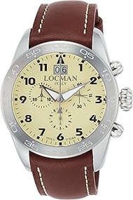 MegaMan ISOLA D'ELBA 0460A04-00AVBKPN Wristwatch, Genuine Imported, Brown, Dial Color - Cream, Watch