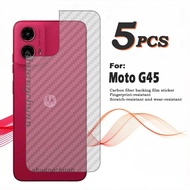 5PCS Carbon Fiber Back Film for Motorola Moto G45, G06 Power, Edge 70 Fusion, Razr 60