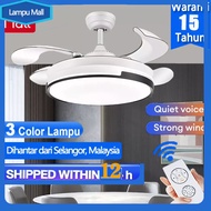 【FREE SHIPING】Ceiling Fan With Light Fan Light Ceiling Fan Light Invisible Fan Light AC Motor 5 Blad