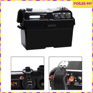 [PoileeMY] Battery Storage Box Heavy Duty Batteries Carrier for ATV Trailer Trucks