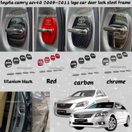 toyota camry acv40 acv41 2008-2012 car door lock frame cover accessories stainless steel skhongauto