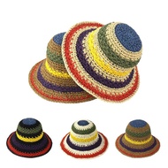 cap woman topi pantai cute hat woman Hand-Woven Straw Hat Women Spring Summer Sun Hat Beach Travel R