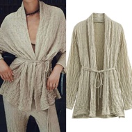 Beige Textured Cardigan 76362 (TA)