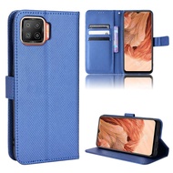Fashion Diamond Flip Cover Oppo F17 4G Wallet Case Oppo A73 4G Lanyard PU Leather Casing Card Slots