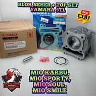 BLOK SEHER SET + TOP SET KUALITAS ASLI ORIGINAL PISTON SET YAMAHA 5TL UNTUK MOTOR MIO KARBU MIO SPORTY MIO SOUL MIO SMILE