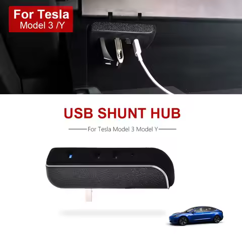 For Tesla Model 3 Model Y 2022 Glovebox USB Hub Ports Upgrade Splitter Hub Docking Station Sentry Mo