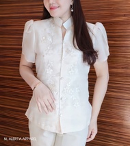 MODERN COCOON TOP BARONG FOR WOMEN PURE EMBROIDERED