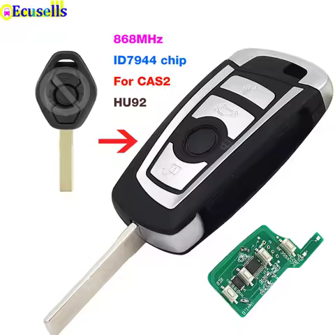 New Style Modified 868MHZ Folding Flip Remote Key Fob for BMW 3 5 6 Series E93 E60 Z4 X5 X3 CAS2 HU9
