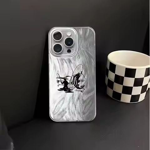 Soft Shell Case for Apple iPhone 13 Pro 11 16e 12 16 Pro Max 14 17 Air 15 14 Plus Cartoon Fishing Ma