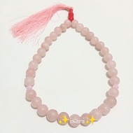 10mm pink rose stone prayer beads 33 beads