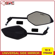 GPC 10 x 175mm Universal Motorcycle Side Mirror w/ Yamaha Adaptor (For Honda, Yamaha, Suzuki)