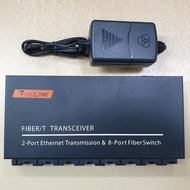Media Converter 8FO - 2LAN Ethernet Fiber Switch 8 Fo 2 Lan