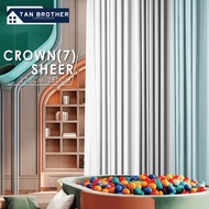 TANBROTHER Sheer 7 Mix Curtain Window Made Hook Eyelet (270cm-280cm)