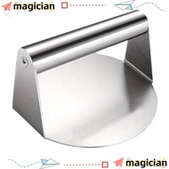 MAGICIAN Smash Burger Press, Stainless Steel No Rust Stainless Steel Grill Press, Grill Press Round 